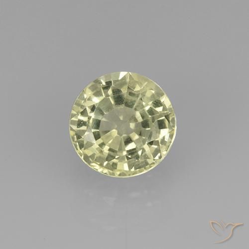 0.73ct 자연스러운 연노랑 그로슐라라이트 가넷, 둥근, VVS-VS