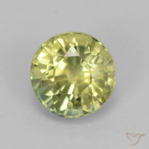 0.69ct 자연스러운 미디엄 옐로우 그로슐라라이트 가넷, 둥근, VVS-VS