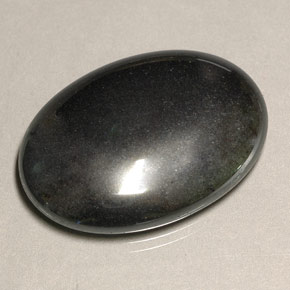 55.74캐럿 천연 블랙 그레이 헤마타이트, 타원형 컷, 30×21.9 mm, 불투명체