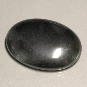 55.74캐럿 천연 블랙 그레이 헤마타이트, 타원형 컷, 30×21.9 mm, 불투명체