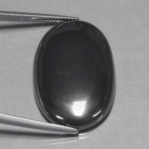 43.96캐럿 천연 블랙 그레이 헤마타이트, 타원형 컷, 28.9×19.6 mm, 불투명체