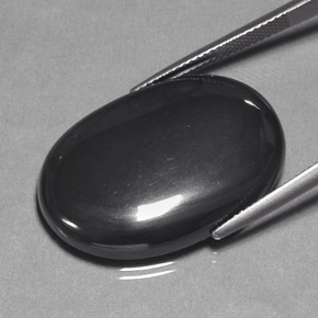 43.96캐럿 천연 블랙 그레이 헤마타이트, 타원형 컷, 28.9×19.6 mm, 불투명체