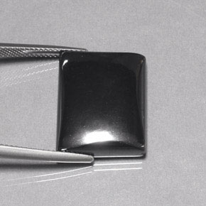 30.02캐럿 천연 블랙 그레이 헤마타이트, 바게트, 19.6×15.5 mm, 불투명체