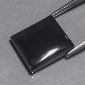 29.22캐럿 천연 블랙 그레이 적철광, 바게트, 불투명체