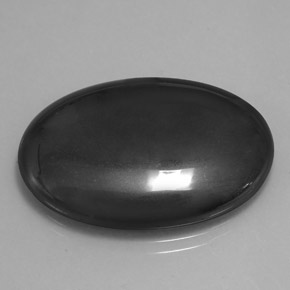 54.54캐럿 천연 블랙 그레이 헤마타이트, 타원형 컷, 29.9×21.8 mm, 불투명체