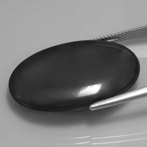 54.54캐럿 천연 블랙 그레이 헤마타이트, 타원형 컷, 29.9×21.8 mm, 불투명체