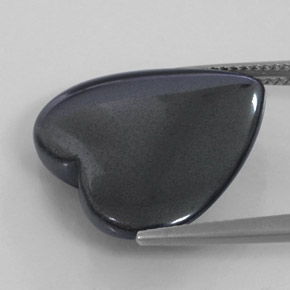 22.68캐럿 천연 블랙 그레이 헤마타이트, 하트 모양, 불투명체