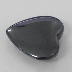 23.42캐럿 천연 미디엄 그레이 헤마타이트, 하트 모양, 20.3×19.1 mm, 불투명체