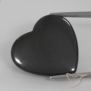 23.32ct 자연스러운 블랙 그레이 적철광, 마음, 불투명체