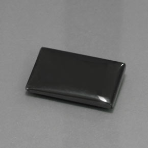 27.19캐럿 천연 블랙 그레이 헤마타이트, 바게트, 23.2×14.8 mm, 불투명체