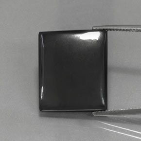 35.61캐럿 천연 블랙 그레이 적철광, 바게트, 불투명체