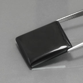 35.61캐럿 천연 블랙 그레이 적철광, 바게트, 불투명체