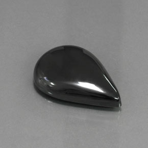 36.01캐럿 천연 블랙 그레이 헤마타이트, 배 모양, 26.1×17.9 mm, 불투명체