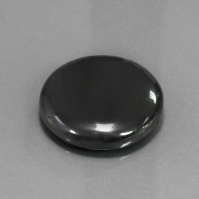 49.41캐럿 천연 블랙 그레이 헤마타이트, 라운드 컷, 23.92 mm, 불투명체