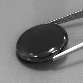 49.41캐럿 천연 블랙 그레이 헤마타이트, 라운드 컷, 23.92 mm, 불투명체