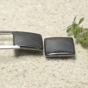 9.57캐럿 천연 블랙 그레이 헤마타이트 보석, 스퀘어, 10.9×10.9 mm, 불투명체