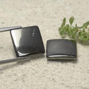 9.57캐럿 천연 미디엄 그레이 적철광 보석, 정사각형, 불투명체