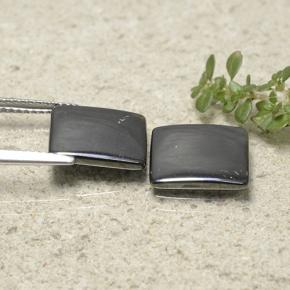 9.57캐럿 천연 미디엄 그레이 적철광 보석, 정사각형, 불투명체