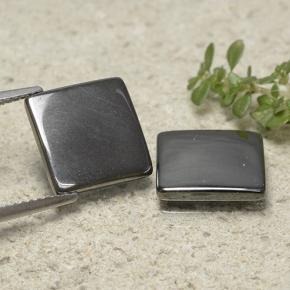 9.64캐럿 천연 블랙 그레이 헤마타이트 보석, 스퀘어, 10.9×10.9 mm, 불투명체