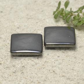 9.64캐럿 천연 블랙 그레이 헤마타이트 보석, 스퀘어, 10.9×10.9 mm, 불투명체