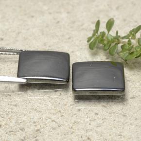 9.64캐럿 천연 블랙 그레이 헤마타이트 보석, 스퀘어, 10.9×10.9 mm, 불투명체