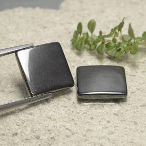 9.68캐럿 천연 블랙 그레이 적철광 보석, 정사각형, 불투명체