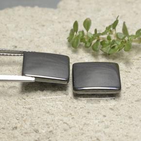 9.68캐럿 천연 블랙 그레이 적철광 보석, 정사각형, 불투명체