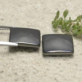 9.77캐럿 천연 미디엄 그레이 적철광 보석, 정사각형, 불투명체