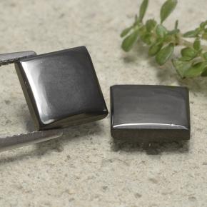 6.62캐럿 천연 블랙 그레이 헤마타이트 보석, 스퀘어, 8.7×8.5 mm, 불투명체