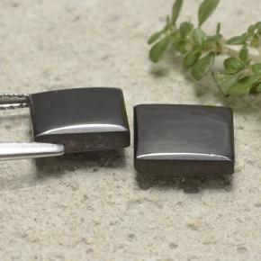 6.62캐럿 천연 블랙 그레이 헤마타이트 보석, 스퀘어, 8.7×8.5 mm, 불투명체