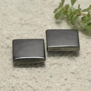 4.91캐럿 천연 블랙 그레이 헤마타이트 보석, 스퀘어, 8.2×7.7 mm, 불투명체