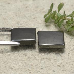 4.91캐럿 천연 블랙 그레이 헤마타이트 보석, 스퀘어, 8.2×7.7 mm, 불투명체