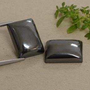 48.80캐럿 천연 블랙 그레이 헤마타이트 보석, 바게트, 17.5×12.6 mm, 불투명체