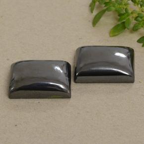48.80캐럿 천연 블랙 그레이 헤마타이트 보석, 바게트, 17.5×12.6 mm, 불투명체