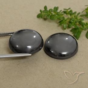 42.52캐럿 천연 미디엄 그레이 적철광 보석, 둥근, 불투명체