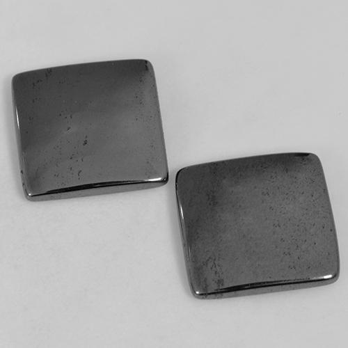 9.90캐럿 천연 미디엄 그레이 헤마타이트 보석, 스퀘어, 11×10.9 mm, 불투명체
