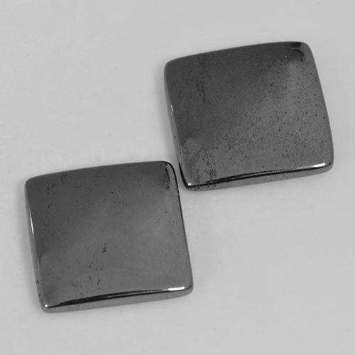 9.90캐럿 천연 미디엄 그레이 헤마타이트 보석, 스퀘어, 11×10.9 mm, 불투명체