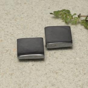 13.28캐럿 천연 블랙 그레이 헤마타이트 보석, 스퀘어, 10.2×10.2 mm, 불투명체