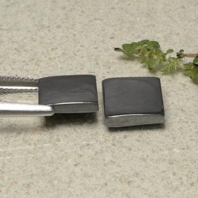 13.28캐럿 천연 블랙 그레이 헤마타이트 보석, 스퀘어, 10.2×10.2 mm, 불투명체