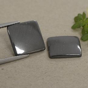 9.80캐럿 천연 블랙 그레이 헤마타이트 보석, 스퀘어, 11.1×11 mm, 불투명체