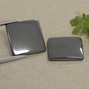 9.38캐럿 천연 블랙 그레이 헤마타이트 보석, 스퀘어, 10.9×10.9 mm, 불투명체