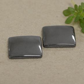 9.38캐럿 천연 블랙 그레이 헤마타이트 보석, 스퀘어, 10.9×10.9 mm, 불투명체