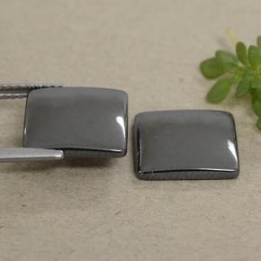 9.38캐럿 천연 블랙 그레이 헤마타이트 보석, 스퀘어, 10.9×10.9 mm, 불투명체
