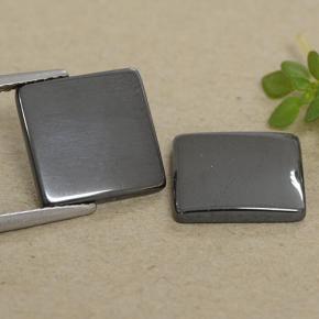 9.91캐럿 천연 미디엄 그레이 헤마타이트 보석, 스퀘어, 11×10.9 mm, 불투명체