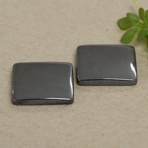 9.91캐럿 천연 미디엄 그레이 헤마타이트 보석, 스퀘어, 11×10.9 mm, 불투명체
