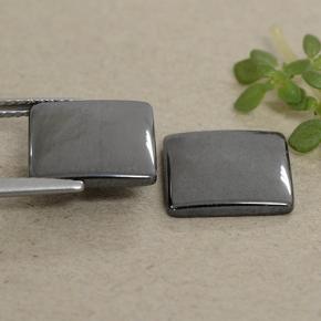 9.84캐럿 천연 미디엄 그레이 적철광 보석, 정사각형, 불투명체