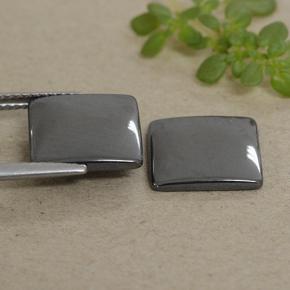 9.50캐럿 천연 블랙 그레이 헤마타이트 보석, 스퀘어, 11×11 mm, 불투명체