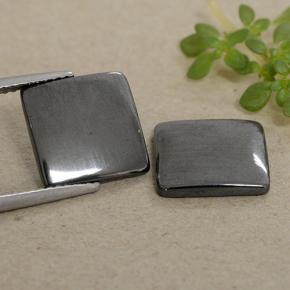 9.69캐럿 천연 블랙 그레이 헤마타이트 보석, 스퀘어, 11×11 mm, 불투명체
