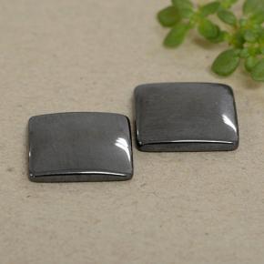 9.69캐럿 천연 블랙 그레이 헤마타이트 보석, 스퀘어, 11×11 mm, 불투명체