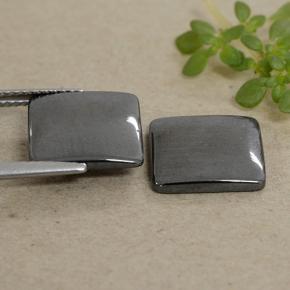 9.69캐럿 천연 블랙 그레이 헤마타이트 보석, 스퀘어, 11×11 mm, 불투명체
